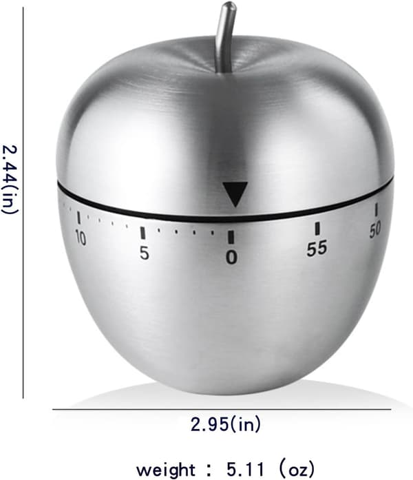 60-minutters eggtimer, kjøkkentimer, opptrekkstimer 0-60 minutter, klasseromstimer, visuell timer for barn
