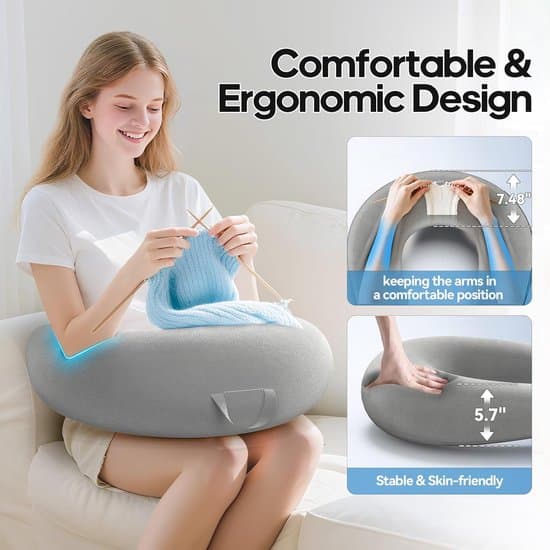 Gamingpude - Læsepude Sofa - Afslappet Siddekomfort - Ergonomisk Støtte Grå
