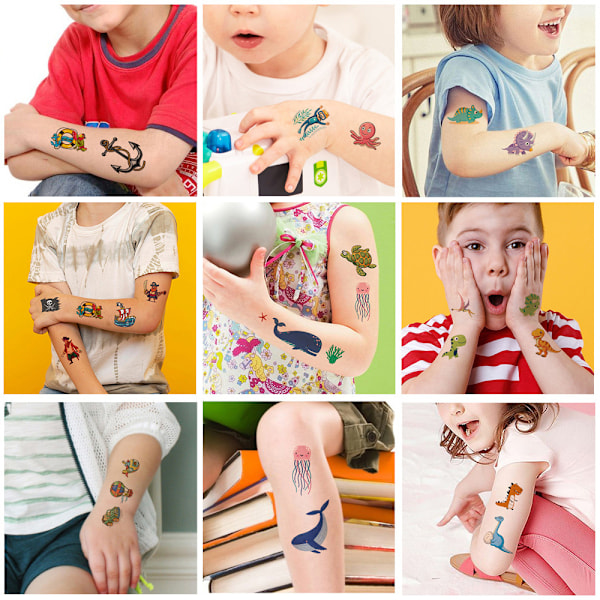 Tatueringar för barn med tecknade motiv, Sjöjungfru D