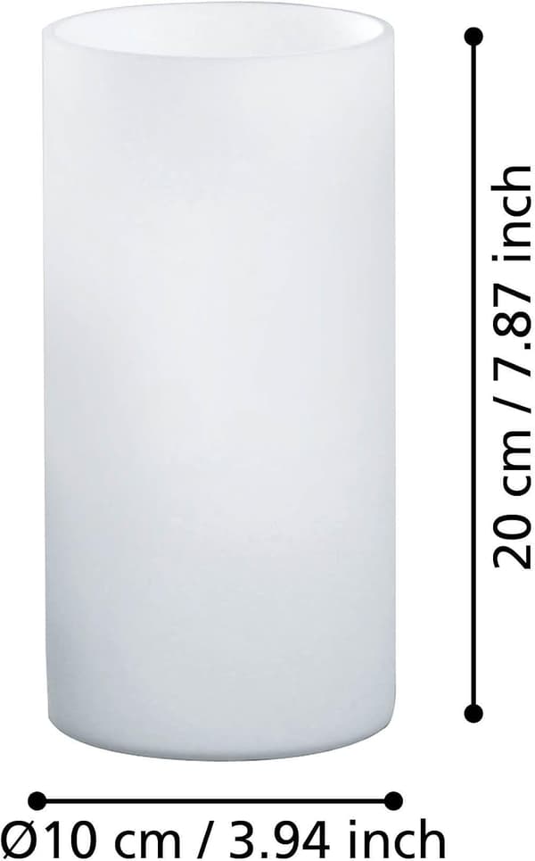 Minimalistisk sengelampe, hvid mat opalglas bordlampe til stuen, inkl. afbryder, E14-fatning