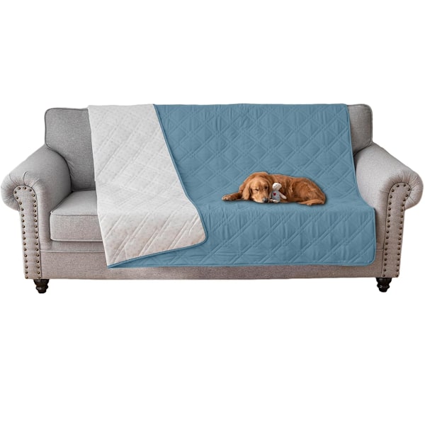 Vattentåligt Hundbäddsöverdrag Husdjursfilt med Halkskydd för Möbler Säng Soffa (52x82 Tum, Stenblå) 52x82inch