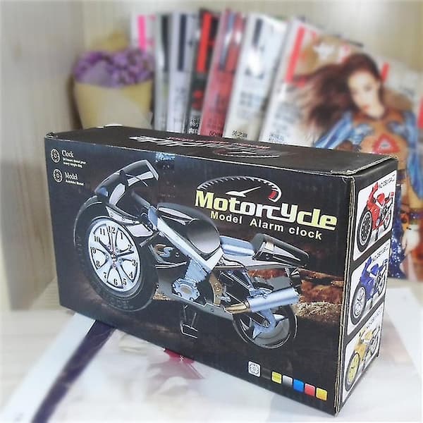 Cs013 Mini Simuleringsmotorcykel Väckarklocka Blue