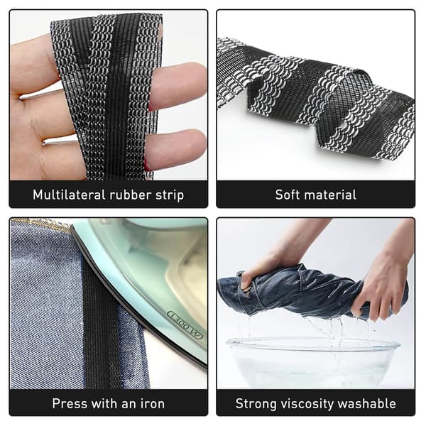 Strykbart fållband för kläder - 10 meter, perfekt för byxor, jeans, gardiner och olika tyger