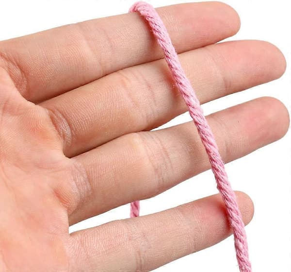 100 m Bomullstråd 3 mm Rosa