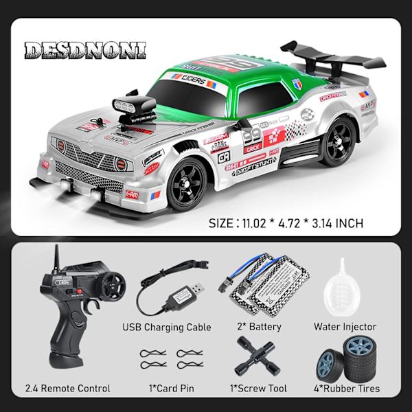 Ae86 1/16 Rc Driftbil Hög Hastighet Fjärrkontroll Driftbil För Barn Och Vuxna green
