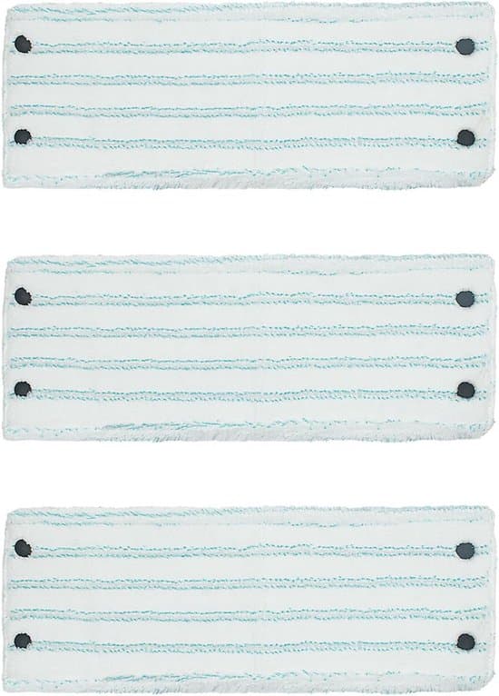 3-pak mikrofiber moppepuder til Leifheit M Mop – Vaskbare, genanvendelige moppepuder – 42 x 15,5 cm