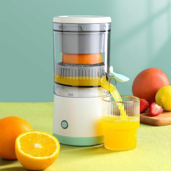 Elektrisk Juicepress Uppladdningsbar - Citrusjuicepress med USB och Rengöringsborste, Portabel Juicepress för Apelsin, Citron, Grapefrukt