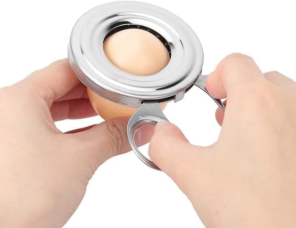 Eggåpner i rustfritt stål, eggeskallkutter, kutter, tapper, eggeskalssaks, kjøkkenfjerningsverktøy.