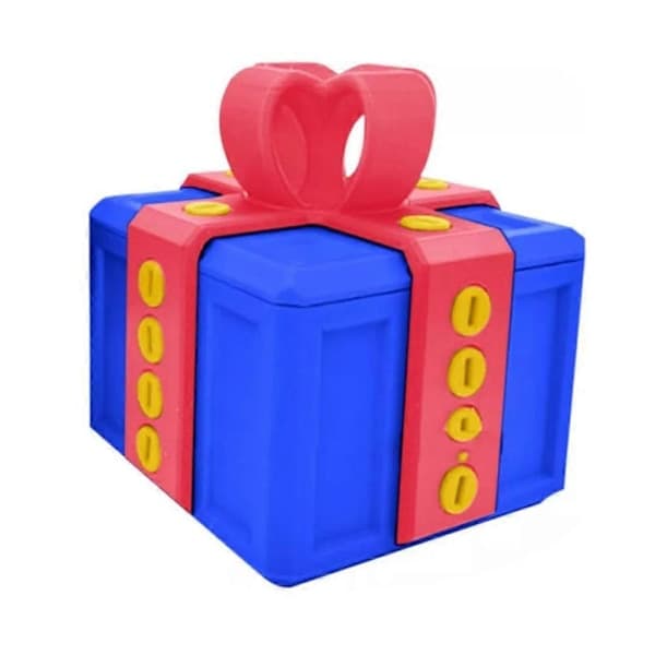 3D Irriterande Presentask med Skruvar, Irriterande Presentask med Vridförvaring Röd och Blå Red and blue 6cm
