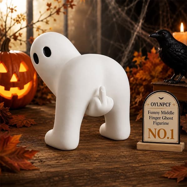 Rolig spökfigur med långfinger, presenter, Halloween-dekoration A A