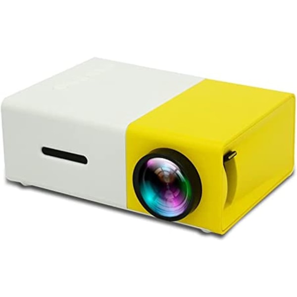 Mini LED bärbar smart fickbio videoprojektor YG300 (MP20, gul)