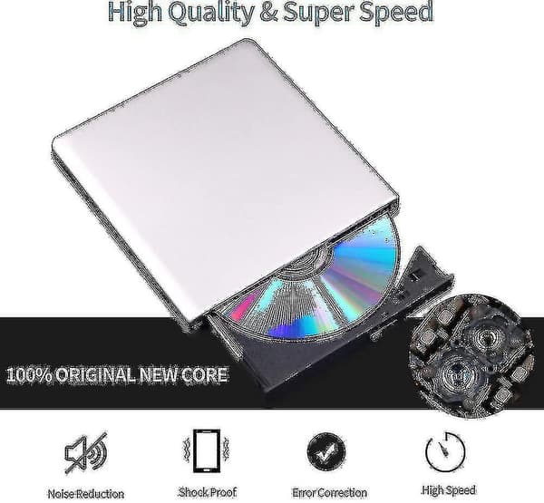 Extern Blu-ray DVD-enhet 3D, USB 3.0 och Typ-C Blu-ray CD DVD-läsare