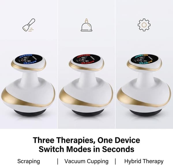 4-i-1 Anti-Cellulite Massager: Gua Sha, Elektrisk Cupping, Meridian Rensning og Varmeterapi Massage