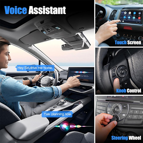 Trådlös CarPlay-adapter 2025, för CarPlay och Android Auto, Plug-and-Play