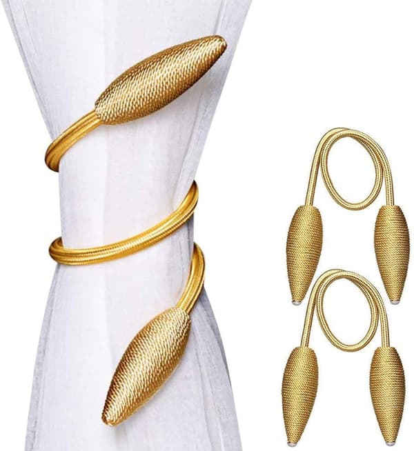 stk. Gardinbindere med magnetisk lukning (Guld)