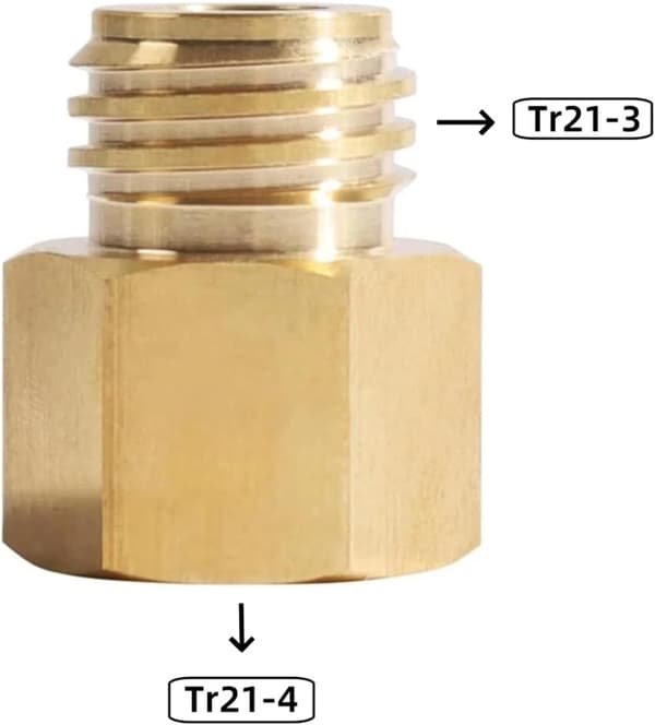 CO2 Gasomformeradapter til Tr21-4 hun til Tr21-3 han gevind Quooker Cube Tank Output Kobber