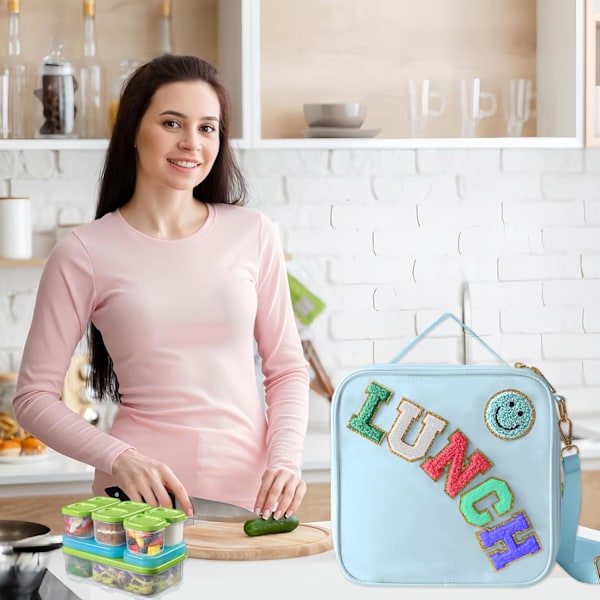 Isolerad lunchväska med justerbar axelrem Blue