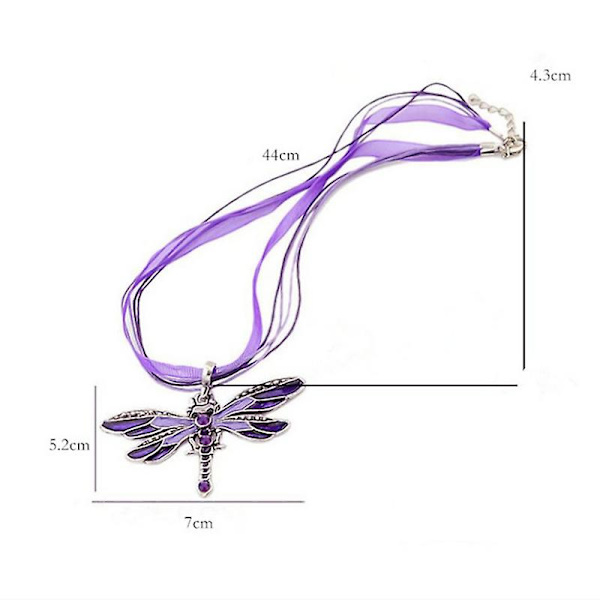 Fashion Kreativ Etnisk Flerskiktskedja Färgglad Emalj Sländhänge Halsband Purple