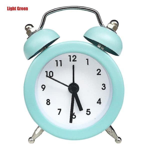Larmklocka Lilone Twin Bell Hög För Tung Sovande Sovrumsljus Gul Mini Light Green
