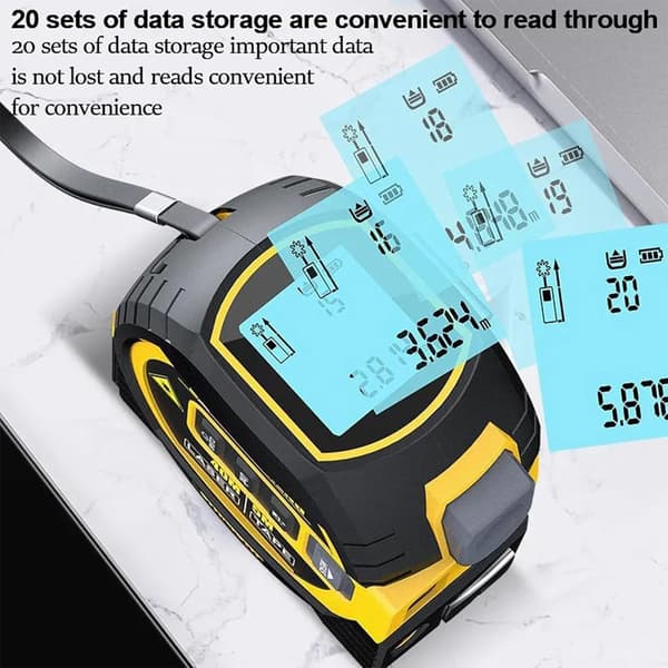 Almighty Ruler, 3-i-1 Måttband med LED-Display, Digitalt Måttband, Almighty Tools