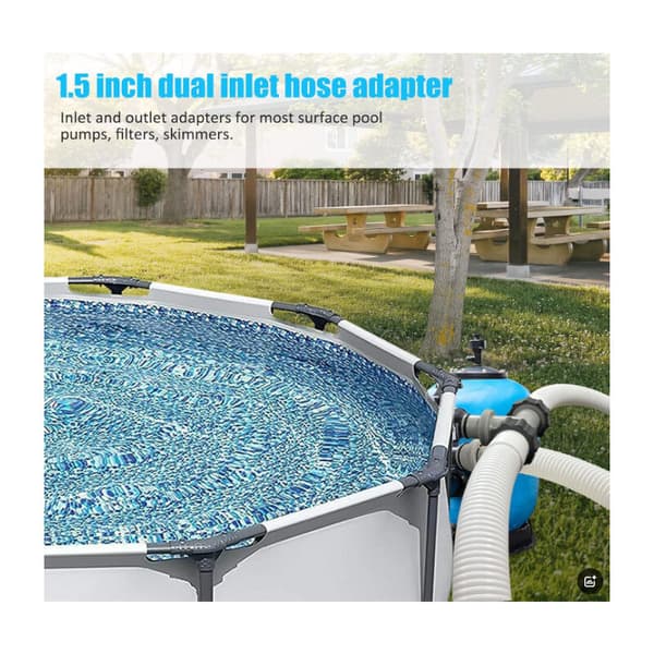 38 mm Pool T-kobling slangeforbindelse, T-kobling til pool, poolslangeforbindelse til Ø 38 mm slange, forbindelsessæt til Intex Coleman Pool{HH}