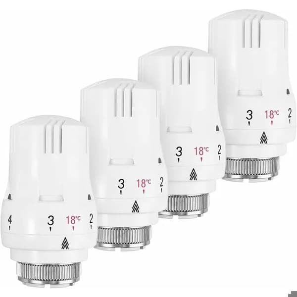 4 termostaattisen patteriventtiilin sarja (M-kierre)