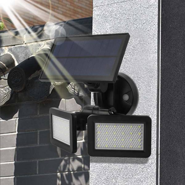 Solcells-drivna 360-graders radarvägglampor, hög ljusstyrka, ingen kabel, för utomhusskydd