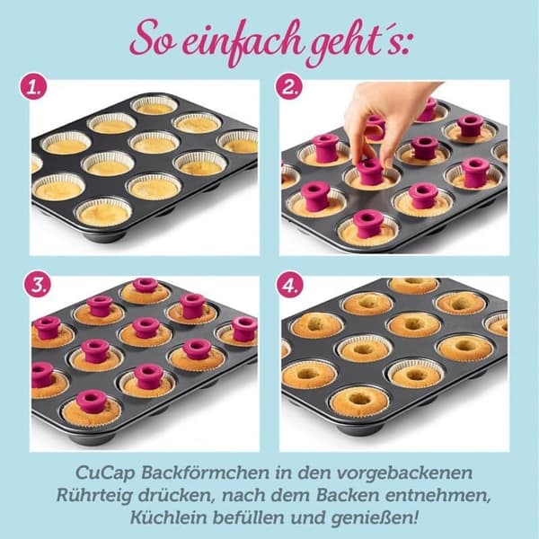 Cupcake Corer - 6 stk Muffins Kake Bakverk Corer Modell Stempelkutter Dekorering Plast Kake Gravehull Enhet