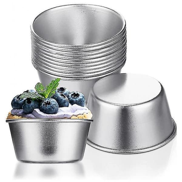 12 Stycken Individuella Puddingformar Mini Smälta Chokladformar Non-Stick Muffin Cupcake Formar