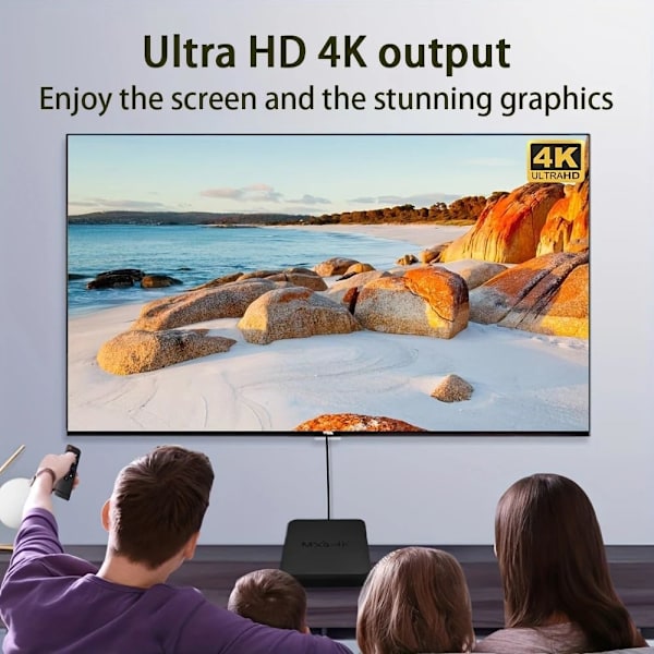 5G MXQ PRO 4K TV-BOX Android 10.1 Quad Core Smart Media Player, Uppgraderat Ram 4GB ROM 32GB