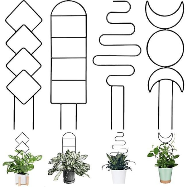 4 st plantstöd för klätterväxter inomhus, små spaljéer för krukväxter, inomhus spaljéer för krukväxter