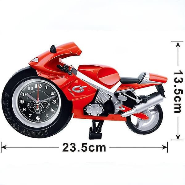 Cs013 Mini Simuleringsmotorcykel Väckarklocka Red