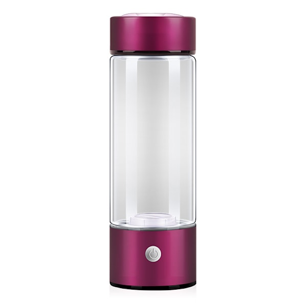 Vattenflaska för Vätevatten, Portabel Väteberikare Vattenmaskin USB Uppladdningsbar Vätevattenglas 420ml Rose