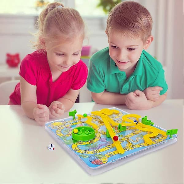 3D Ormar och stegar Brädspel Leksak med Stege Traditionell Familjeleksak Rolig Present för Barn