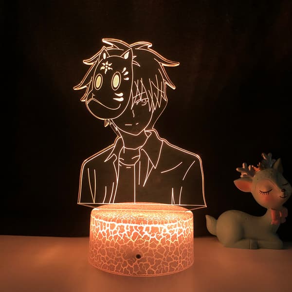 3D Illusion Lamp Anime Firefly Light Fjärrkontroll Nattlampa för Barn Sovrum Décor --- Crack Seat