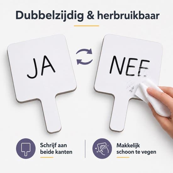 Mini Whiteboards - 10-pak - Dobbeltsidet - Til klasseværelset