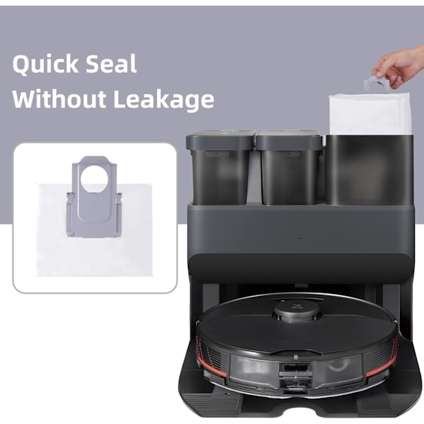 Dammsugarpåse Ersättning för Roborock S8+/ S8 Pro/ S7 MaxV Ultra/ S7 Pro/ Q7+/ Q7 Max+/ Q8 Max+/ Q5 Pro+/ Q5+ 16 Pack