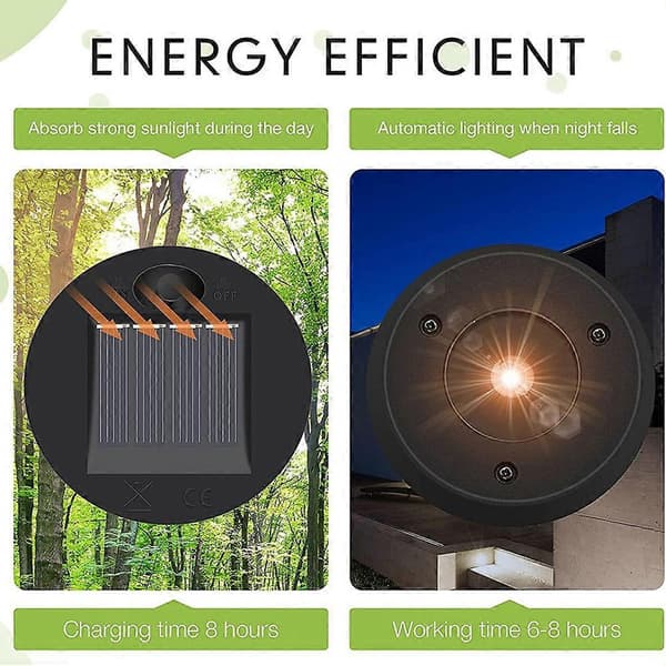 6 st Ersättningstoppar för solcellslampor 7 Lumen Solcellslykta Delar LED Solpanel Lyktlock Lampor