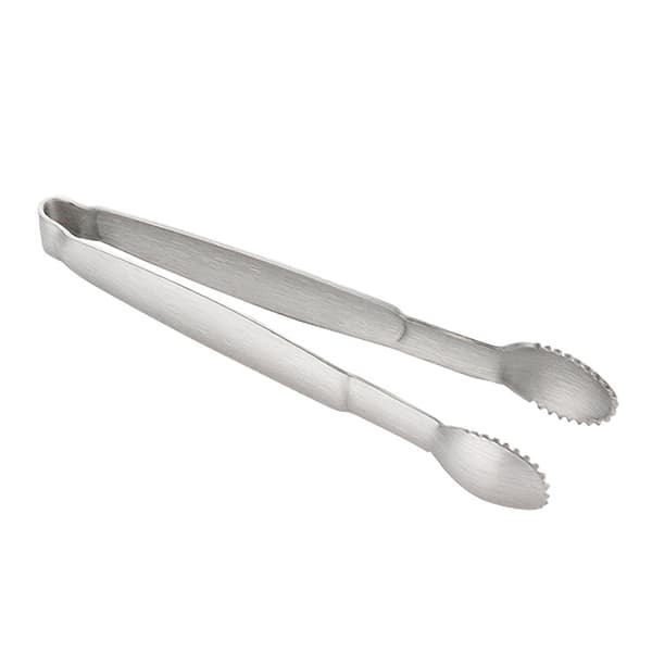 Sett med 4 mini serveringstenger i rustfritt stål, 10 cm