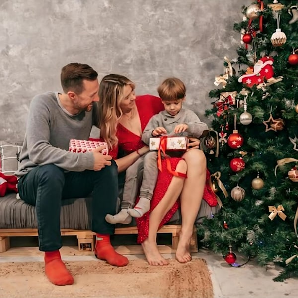 1,2 tums Mini Julgranskuledekorationer Hängande Ornament Heminredning Familjepresenter Specialpris Red
