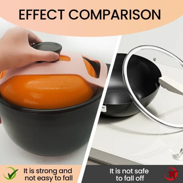 Silikone låsestrop til Crockpot Slow Cooker - Universal Crockpot lågholder, spildfrit design transporttilbehør