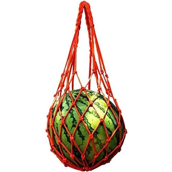 Melonnet, 5-pak net til meloner, perfekt til dyrkning af cantaloupe, vandmelon i vertikal have (orange)