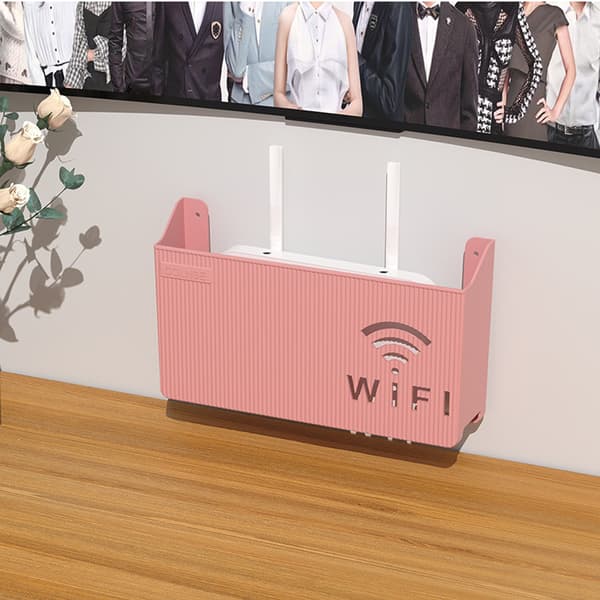 Trådlös Wifi Router Hylla Förvaringslåda Väggmonterad ABS Organizer