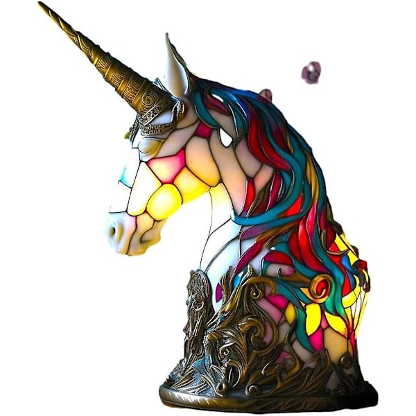 Djurs bordslampa serie, Tiffany glas djurformad bordslampa I