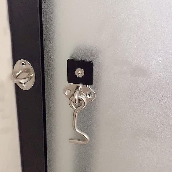 2-pack Acsergery gåva 4-tums hyttkrok, rostfritt stål ögelås, ladugårdsdörr