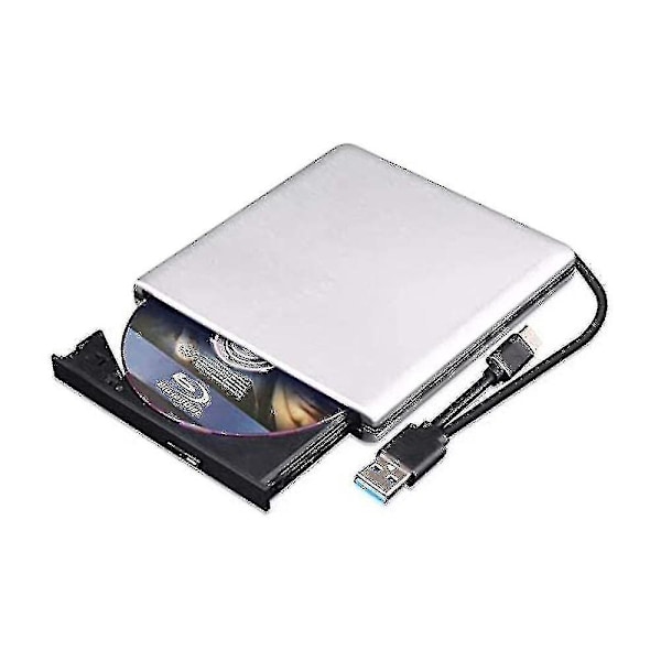 Extern Blu-ray DVD-enhet 3D, USB 3.0 och Typ-C Blu-ray CD DVD-läsare