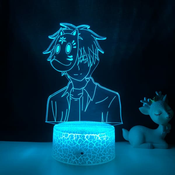 3D Illusion Lamp Anime Firefly Light Fjärrkontroll Nattlampa för Barn Sovrum Décor --- Crack Seat