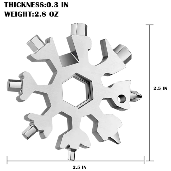 Skruvmejsel, 19 i 1 Snöflinga Multiverktyg, 4-pack