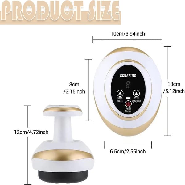 4-i-1 Anti-Cellulite Massager: Gua Sha, Elektrisk Cupping, Meridian Rensning og Varmeterapi Massage