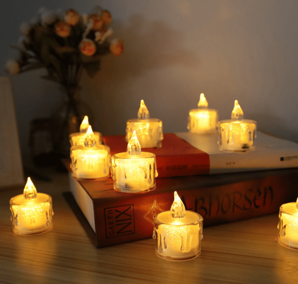 Flammeløse LED fyrfadslys til fester, bryllupper 12pcs